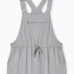 Torrid 00 Gray Twill Short Overalls Military Overall Romper